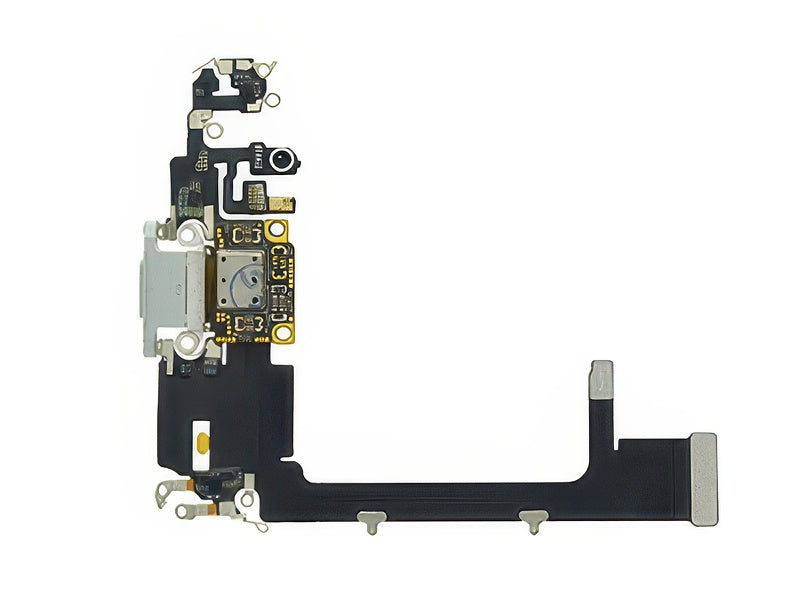 Flat Cable + Connettore Ricarica + Microfono + IC Bianco senza logo per Apple iPhone 11 Pro