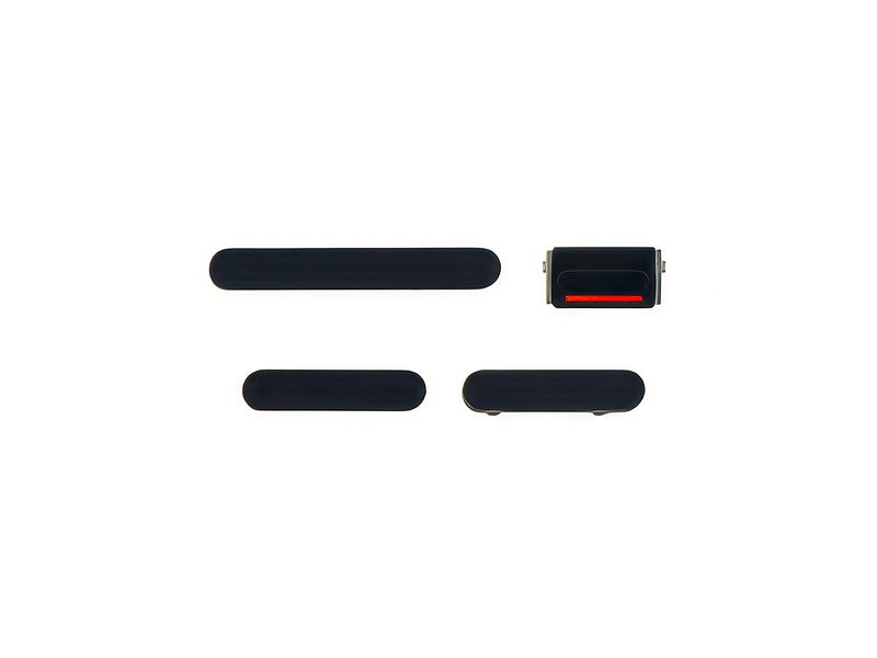 Set 4 Tasti esterni laterali completo Nero per Apple iPhone 13 Mini