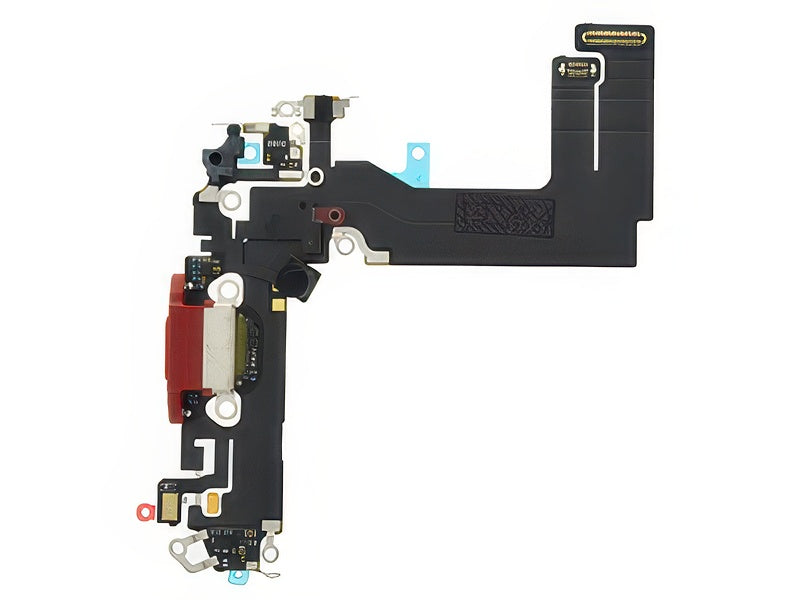 Flat cable + Connettore Ricarica + Microfono Rosso senza logo per Apple iPhone 13 Mini