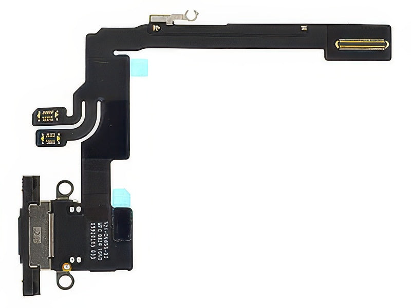 Flat Cable + Connettore Ricarica Titanium Nero senza logo per Apple iPhone 16 Pro