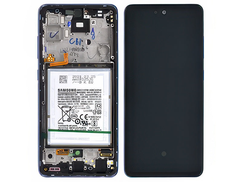 Lcd + Touchscreen + Frame + Batteria + Tasti Laterali Awesome Violet per Samsung SM-A525 Galaxy A52