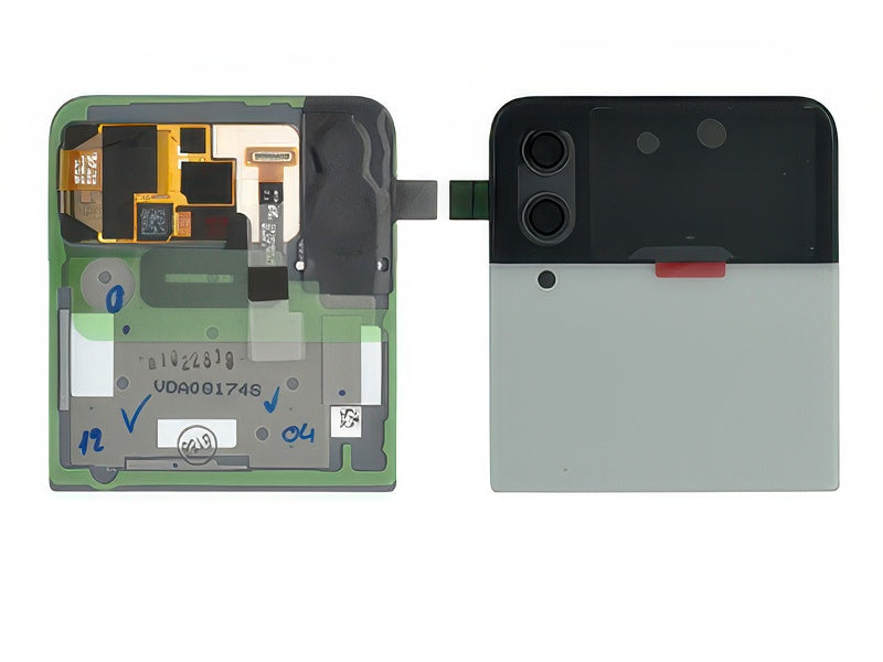 Lcd Esterno + Cover Superiore + Vetrino Camera Bianco per Samsung SM-F721 Galaxy Z Flip4