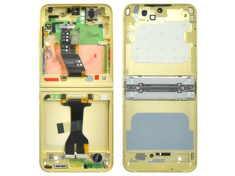 Guscio frontale + Frame Supporto Lcd + Tasti Laterali Giallo per Samsung SM-F741 Galaxy Z Flip6