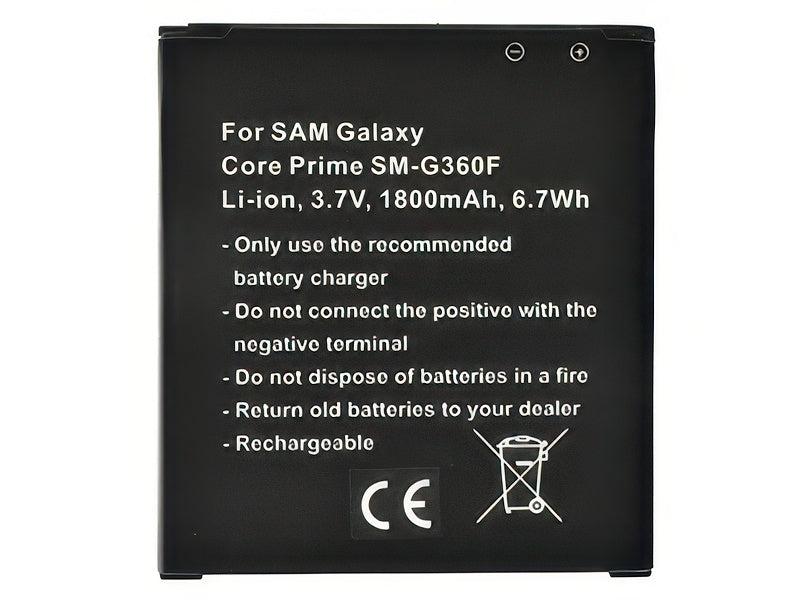 Batteria Litio 2000 mAh slim per Samsung SM-G361F Galaxy Core Prime VE