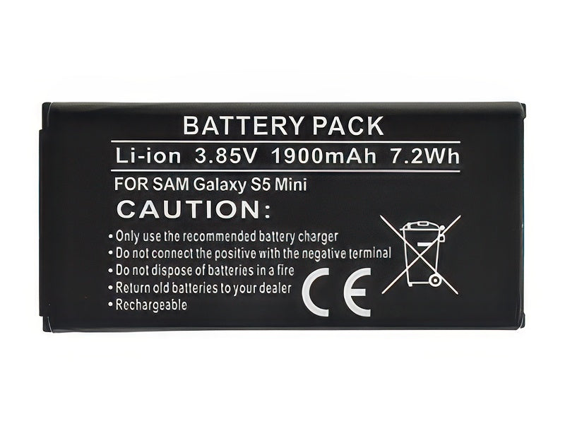 Batteria Litio 1900 mAh slim per Samsung SM-G800 Galaxy S5 Mini