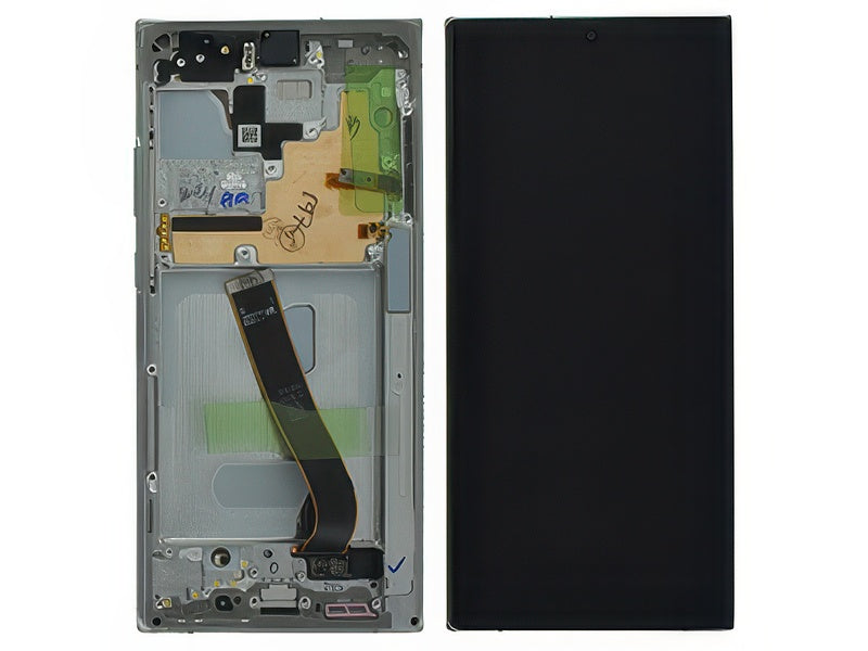 Lcd + Touchscreen + Frame + Tasti Laterali Mystic White per Samsung SM-N986 Galaxy Note 20 Ultra 5G