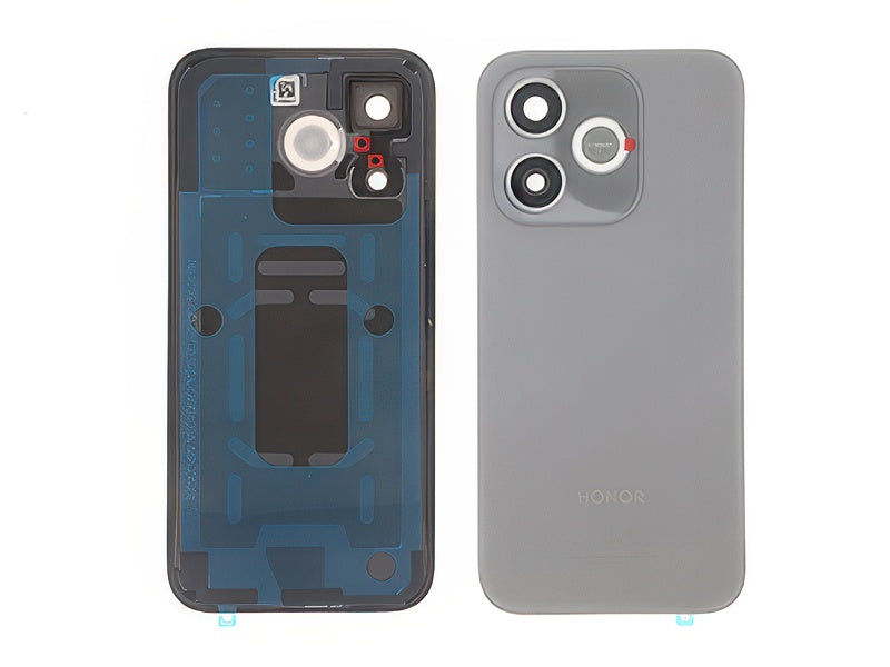 Cover Batteria + Vetrino Camera + Adesivi Velvet Grigio per Honor 600 Lite 5G