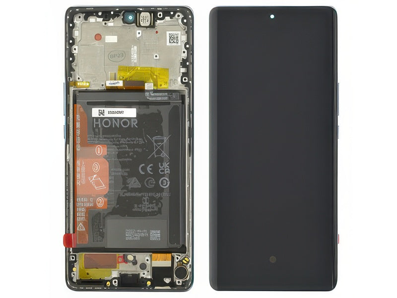 Lcd + Touch Screen + Frame + Batteria Titanium Silver per Honor Magic 5 Lite 5G