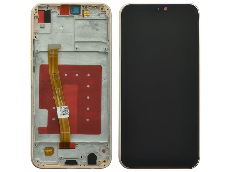 Lcd + Touch Screen + Frame + Tasti Laterali Sakura Rosa per Huawei P20 Lite