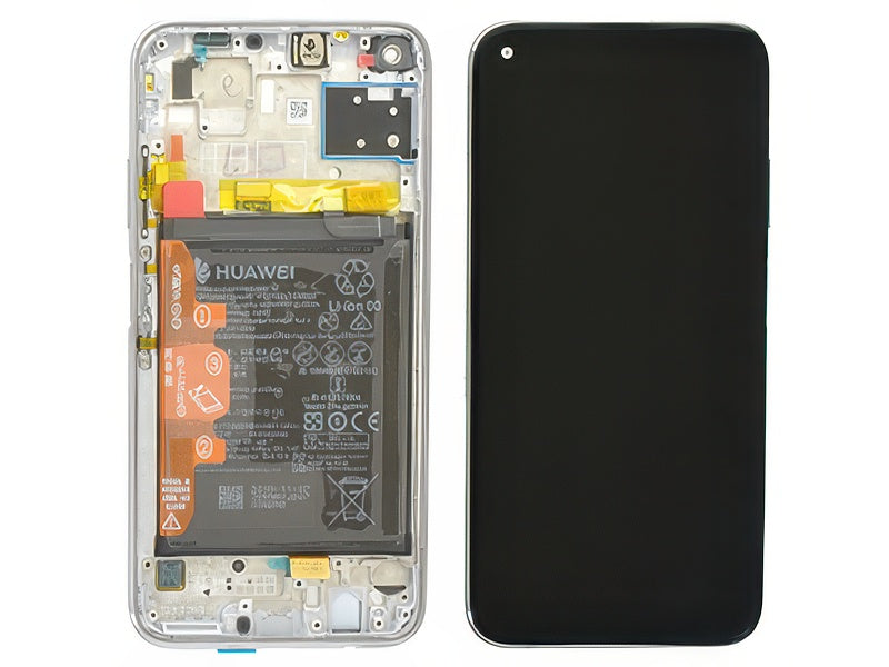 Lcd + Touch + Frame + Batteria + Tasti Laterali + Altoparlante Rosa per Huawei P40 Lite