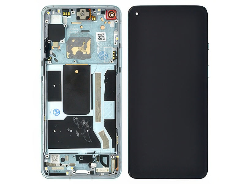 Lcd + Touch Screen + Frame Lunar Argento per OnePlus 8T