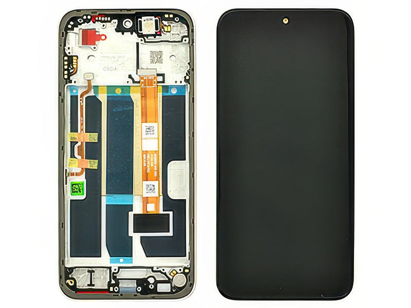 Lcd + Touch Screen + Frame + Tasti Laterali Aurora Oro per Oppo A6 5G