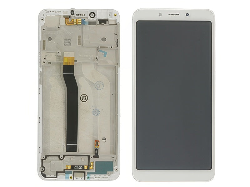 Lcd + Touch Screen + Frame Bianco per Xiaomi Redmi 6A