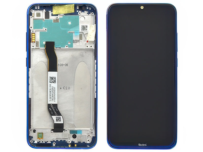 Lcd + Touchscreen + Frame + Tasti Laterali Neptune Blu per Xiaomi Redmi Note 8