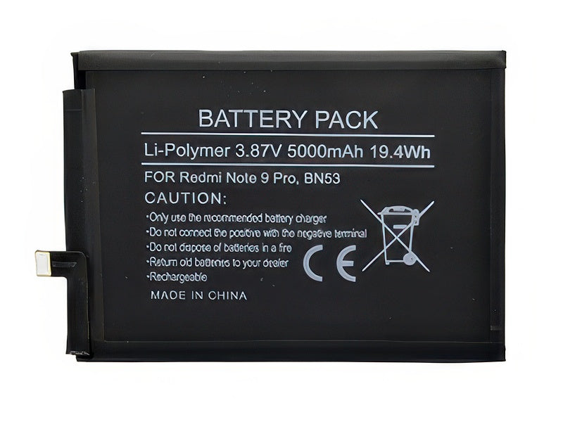 Batteria Litio 5020 mAh slim per Xiaomi Redmi Note 9 Pro