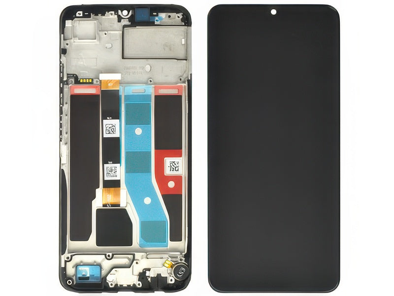 Lcd + Touchscreen + Frame + Switch Tasti Laterali + Vibrazione Nero per realme C51