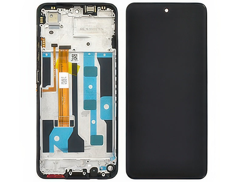 Lcd + Touch Screen + Frame + Tasto Power Storm Nero per realme C75