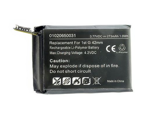 Batteria 273 mAh qualità Premium Smart per Apple Watch 42mm. 1a Gen A1554