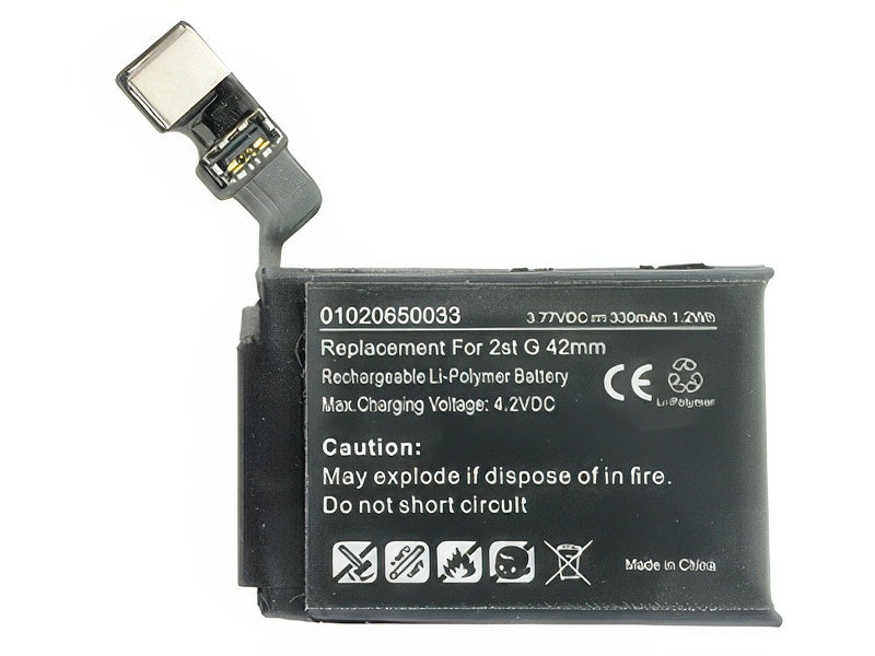 Batteria 330 mAh qualità Premium Smart per Apple Watch 42mm. Serie 2 A1758