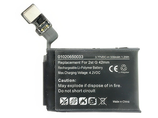 Batteria 330 mAh qualità Premium Smart per Apple Watch 42mm. Serie 2 A1758