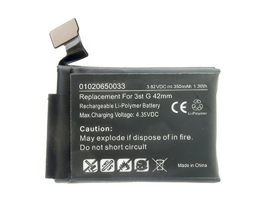 Batteria 350 mAh qualità Premium Smart per Apple Watch 42mm. Serie 3 A1859
