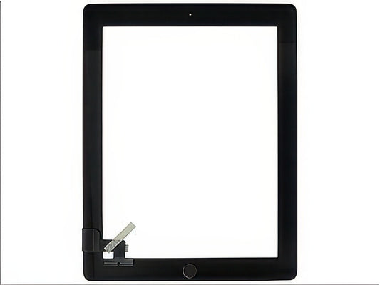 Touchscreen + Biadesivo + Tasto Home senza logo + switch interno Ottima Qualità Nero per Apple iPad 2 Model n: A1395-A1396-A1397