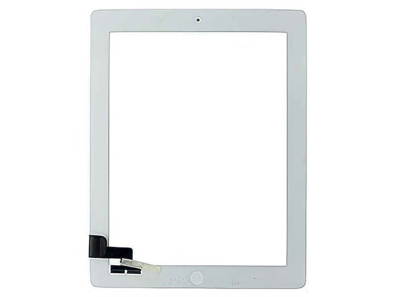 Touchscreen + Biadesivo + Tasto Home senza logo +switch interno Ottima Qualità Bianco per Apple iPad 2 Model n: A1395-A1396-A1397