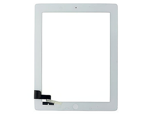 Touchscreen + Biadesivo + Tasto Home senza logo +switch interno Ottima Qualità Bianco per Apple iPad 2 Model n: A1395-A1396-A1397