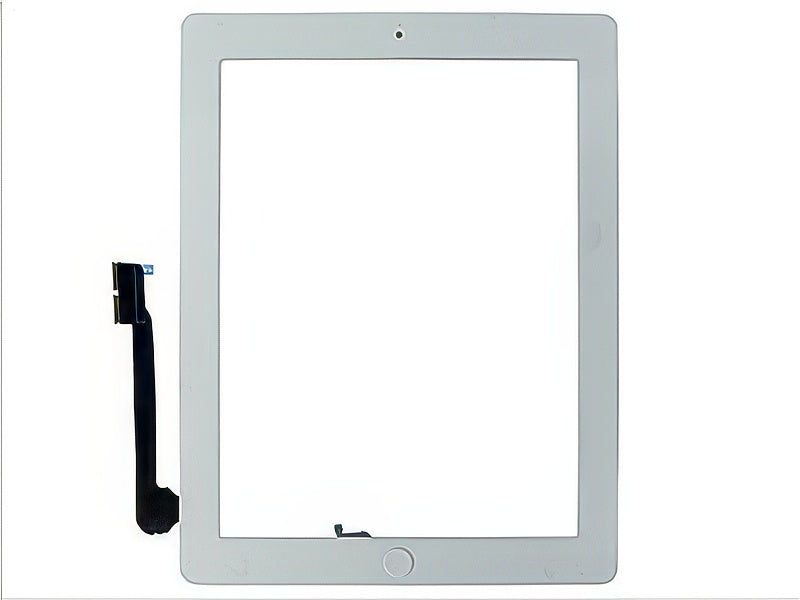 Touchscreen + Biadesivo + switch + frame camera con Tasto Home Bianco Ottima qualità per Apple iPad 4 Display Retina Model n: A1458-A1459-A1460
