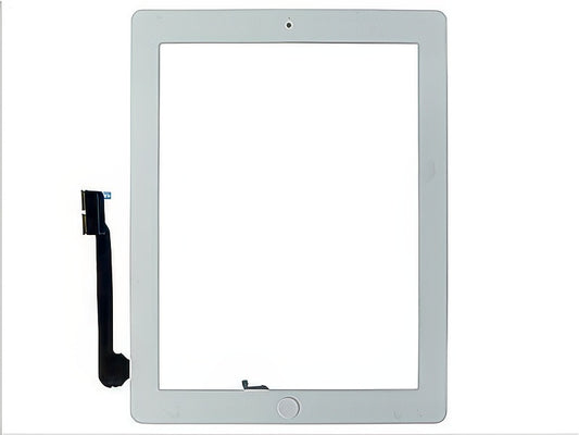 Touchscreen + Biadesivo + switch + frame camera con Tasto Home Bianco Ottima qualità per Apple iPad 4 Display Retina Model n: A1458-A1459-A1460