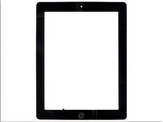 Touchscreen + Biadesivo + switch + frame camera con Tasto Home Ottima qualità Nero per Apple iPad 4 Display Retina Model n: A1458-A1459-A1460