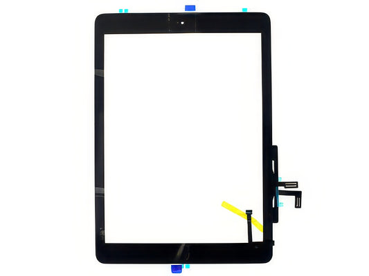Touchscreen + Biadesivo + Tasto Home + Frame Camera Ottima qualità Nero per Apple iPad 5a Generazione Model n: A1822-A1823