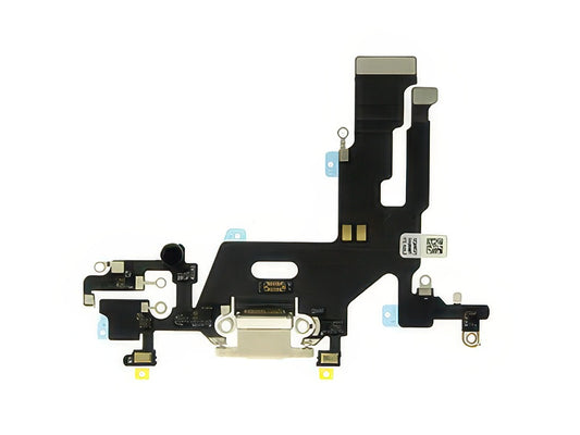 Flat cable + Connettore Ricarica + Microfono Bianco senza logo per Apple iPhone 11
