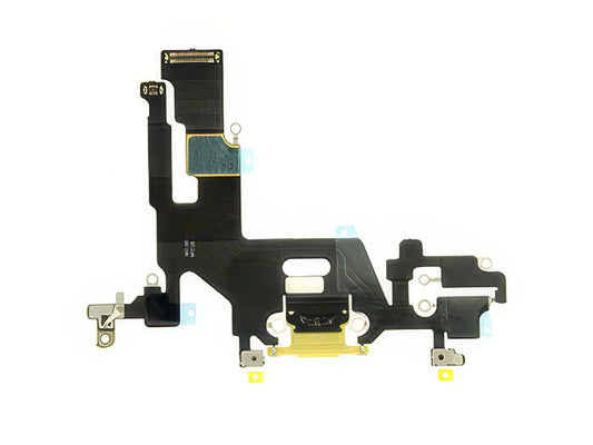 Flat cable + Connettore Ricarica + Microfono Giallo senza logo per Apple iPhone 11