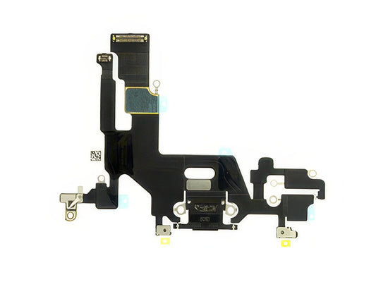 Flat cable + Connettore Ricarica + Microfono Nero senza logo per Apple iPhone 11