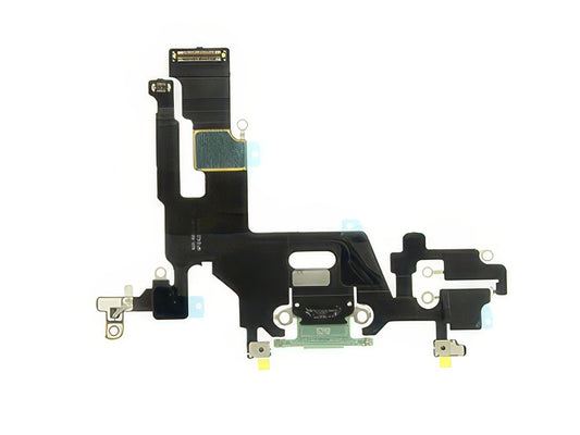 Flat cable + Connettore Ricarica + Microfono Verde senza logo per Apple iPhone 11