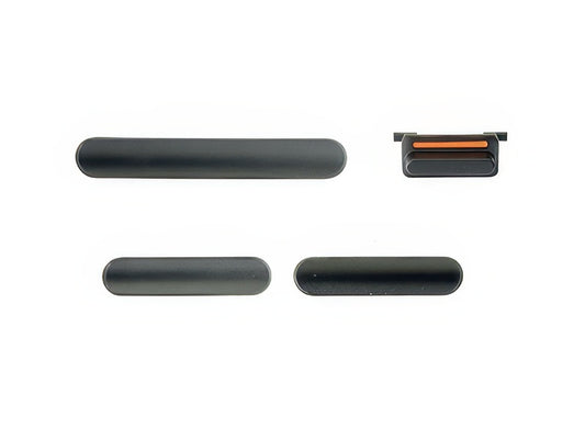 Set 4 Tasti esterni laterali completo Nero per Apple iPhone 11