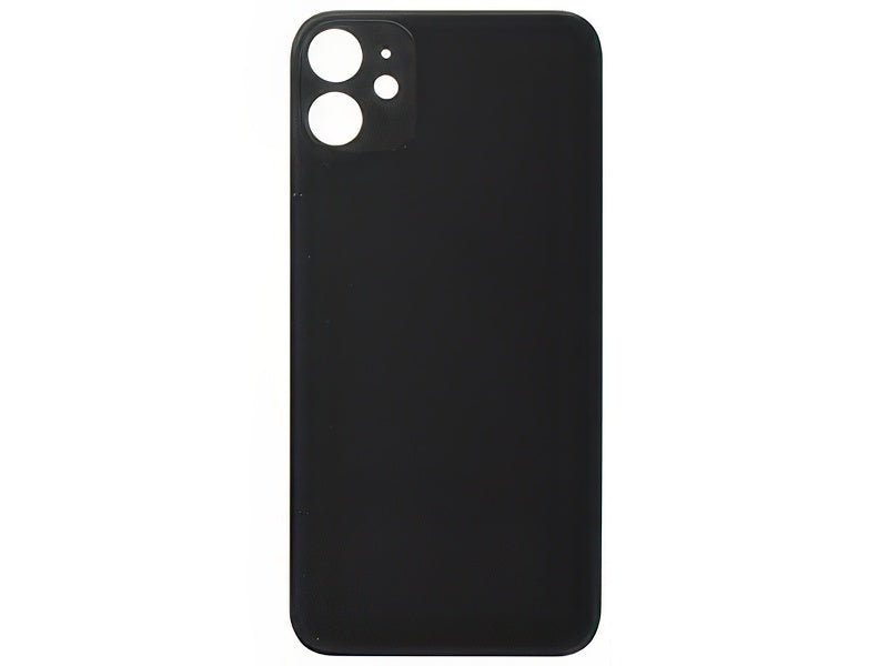 Vetrino Cover Batteria Nero vers. "Big Hole" (foro camere più grande dell'originale) per Apple iPhone 11