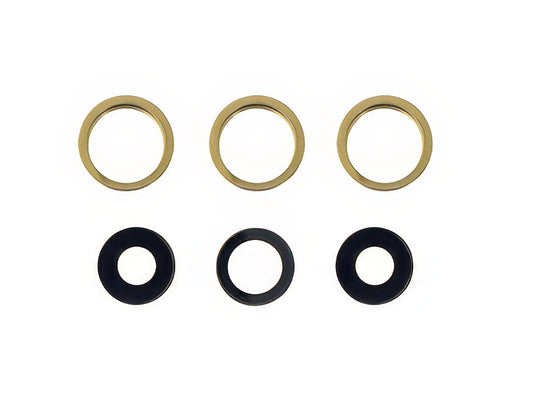 Cover Camera + Vetrino + Frame Oro Kit 3 Camere Completo per Apple iPhone 11 Pro