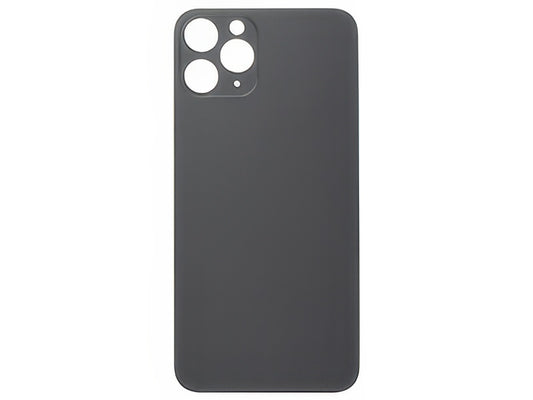 Vetrino Cover Batteria Nero vers. "Big Hole" (foro camere più grande dell'originale) per Apple iPhone 11 Pro