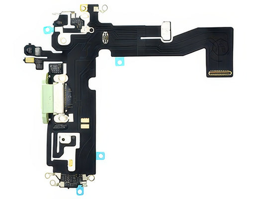 Flat cable + Connettore Ricarica + Microfono Verde senza logo per Apple iPhone 12