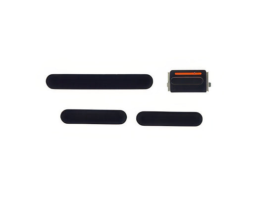 Set 4 Tasti esterni laterali completo Nero per Apple iPhone 12 mini