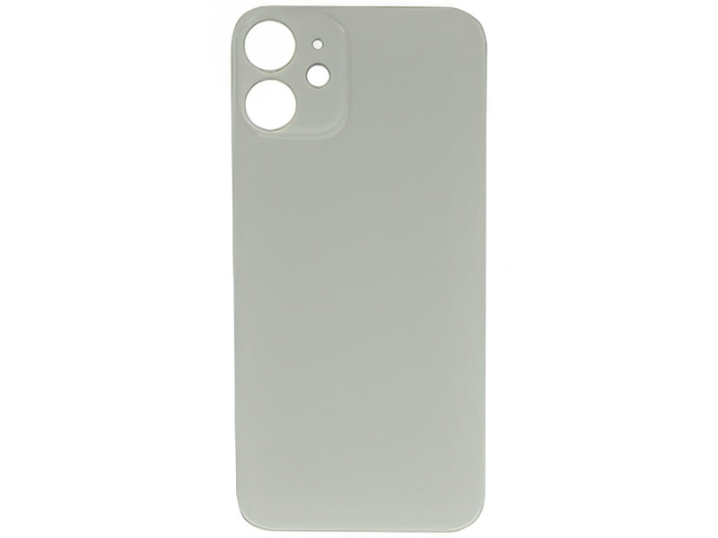 Vetrino Cover Batteria Bianco vers. "Big Hole" (foro camere più grande dell'originale) per Apple iPhone 12 mini