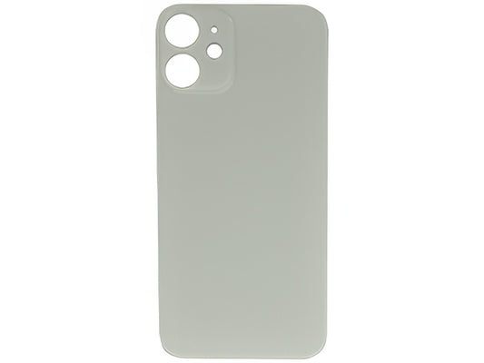 Vetrino Cover Batteria Bianco vers. "Big Hole" (foro camere più grande dell'originale) per Apple iPhone 12 mini