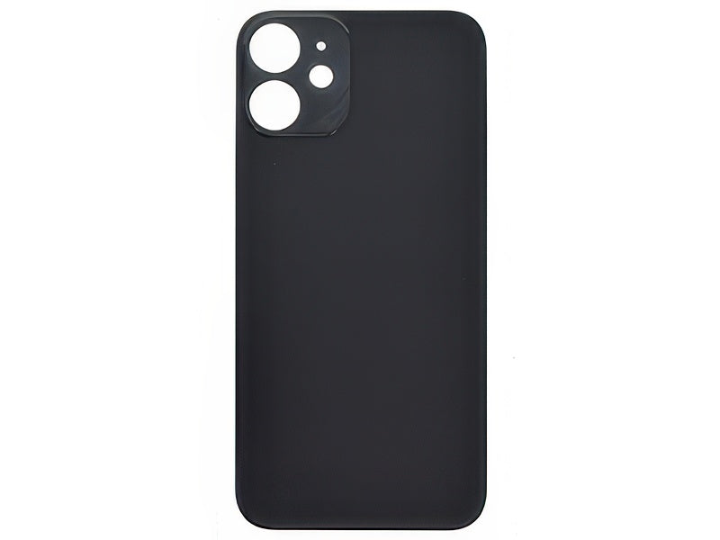 Vetrino Cover Batteria Nero vers. "Big Hole" (foro camere più grande dell'originale) per Apple iPhone 12 mini