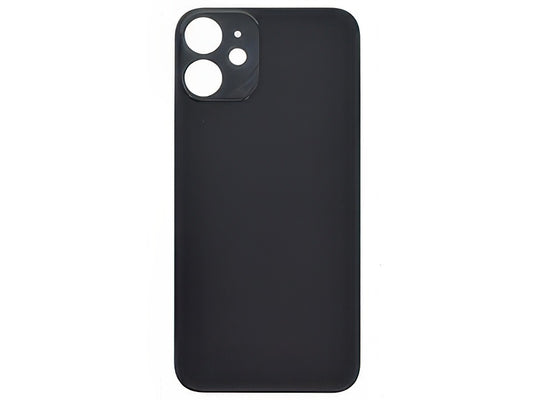 Vetrino Cover Batteria Nero vers. "Big Hole" (foro camere più grande dell'originale) per Apple iPhone 12 mini