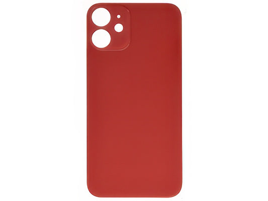 Vetrino Cover Batteria Rosso vers. "Big Hole" (foro camere più grande dell'originale) per Apple iPhone 12 mini