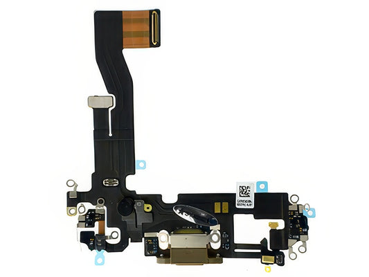 Flat cable + Connettore Ricarica + Microfono Oro senza logo per Apple iPhone 12 Pro
