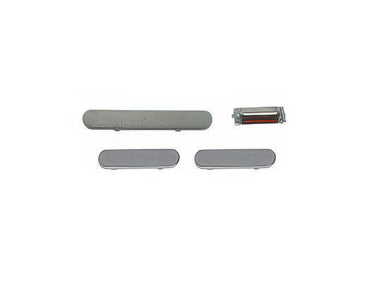 Set 4 Tasti esterni laterali completo Bianco per Apple iPhone 12 Pro Max