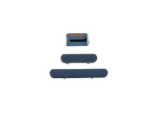 Set 4 Tasti esterni laterali completo Blu per Apple iPhone 12 Pro